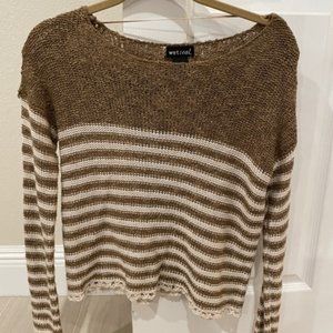 Wet Seal Brown/Cream Sweater - Small